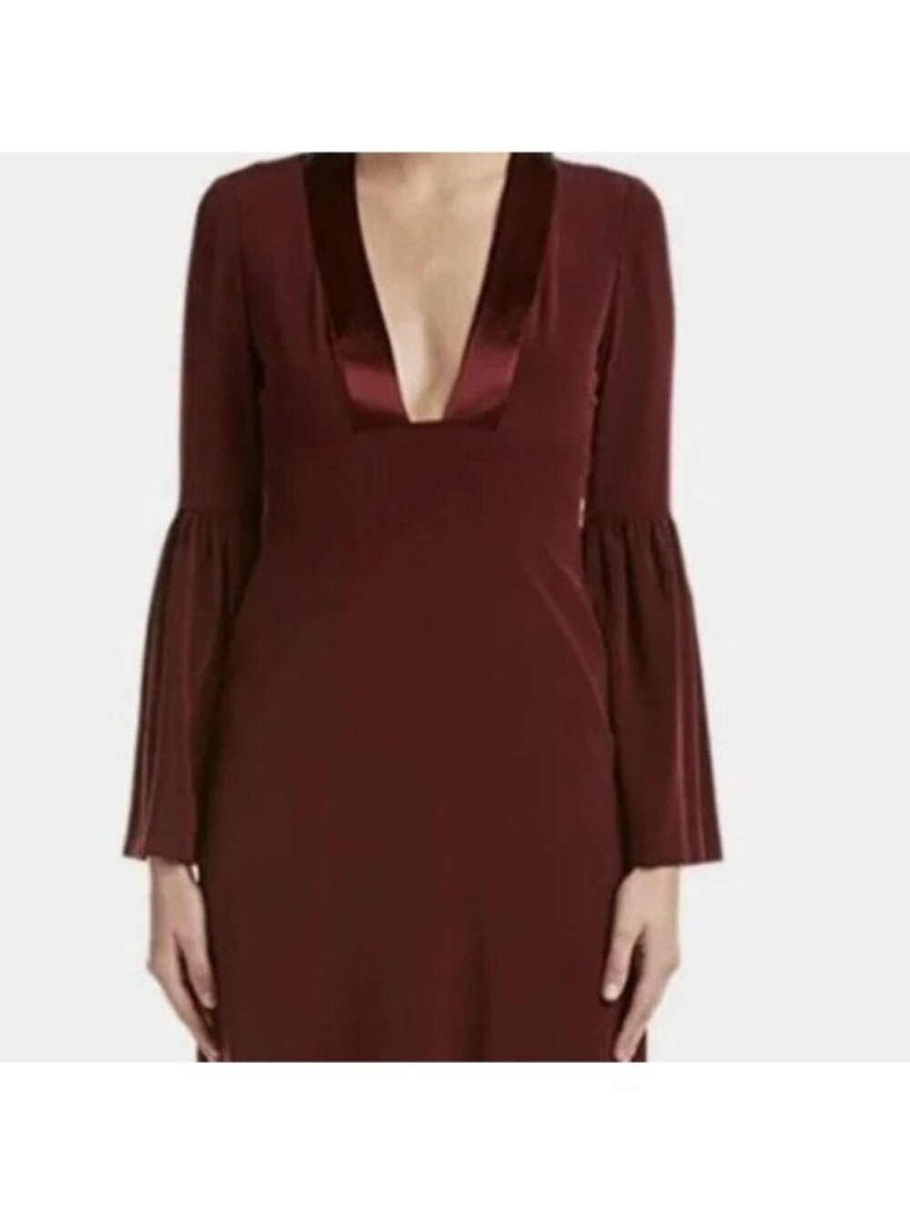 JILL by JILL STUART Women's Deep-v Long Sleeved Cocktail Dress 6